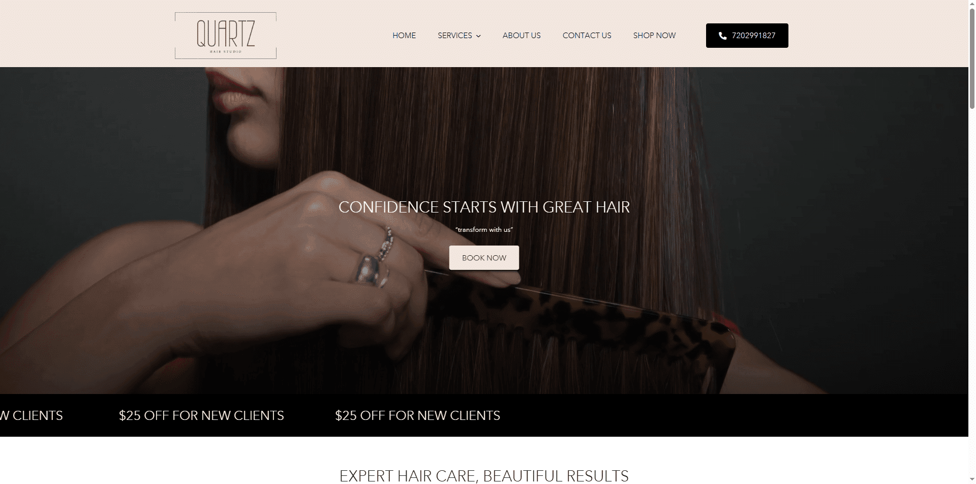 Transforming the Digital Presence of Quartz Hair Salon